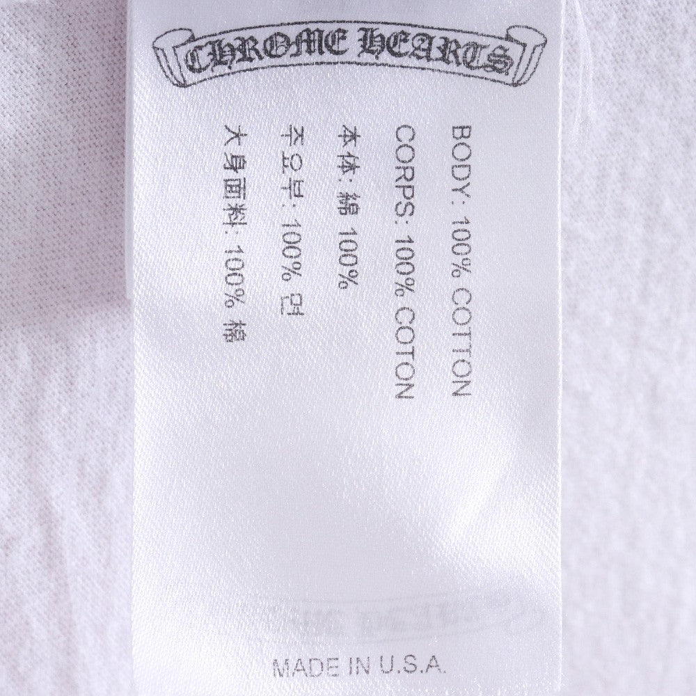 CHROME HEARTS Neck Logo Long Sleeve T-Shirt White Size XL