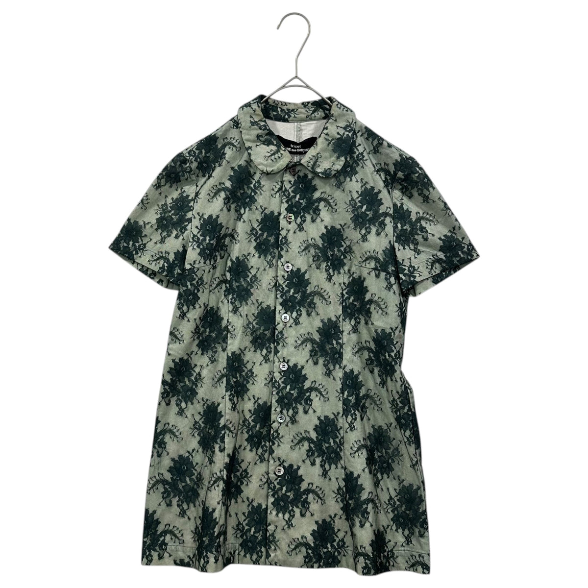 COMME des GARCONS 98SS Floral Lace S/S Shirt Green Size M