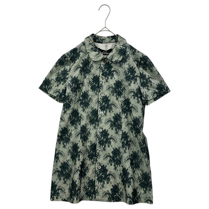 COMME des GARCONS 98SS Floral Lace S/S Shirt Green Size M