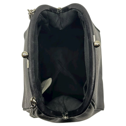 Y's Leather Chain Shoulder Clasp Pouch Black Size FREE