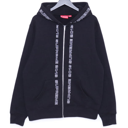 SUPREME 19SS Topline Zip Up Hoodie Black Size M