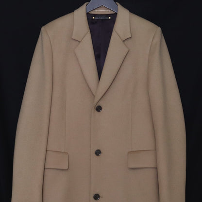 PAUL SMITH Wool Long Chesterfield Coat Brown Size M