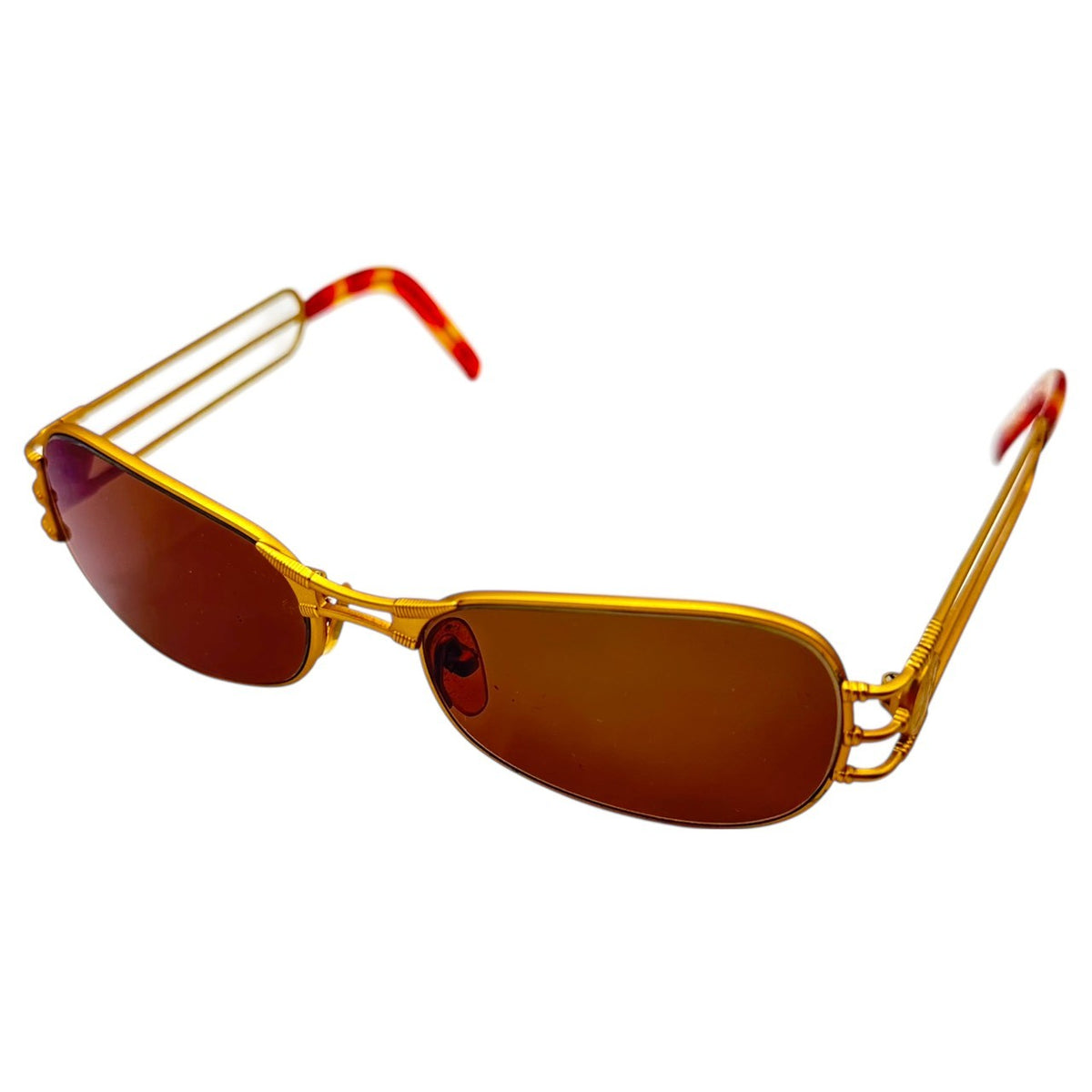 Jean Paul GAULTIER 80s Vintage JPG 3 Sunglasses Gold/Brown