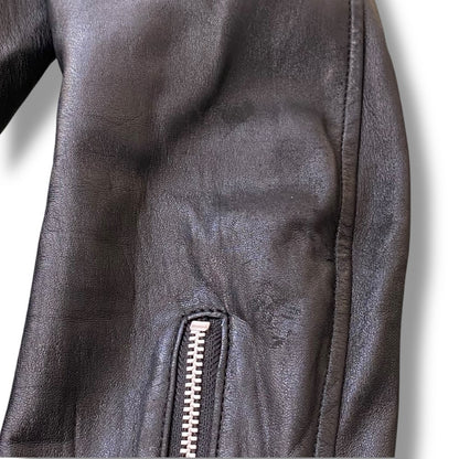 JOHN LAWRENCE SULLIVAN Sheepskin Double Jacket Black Size 38