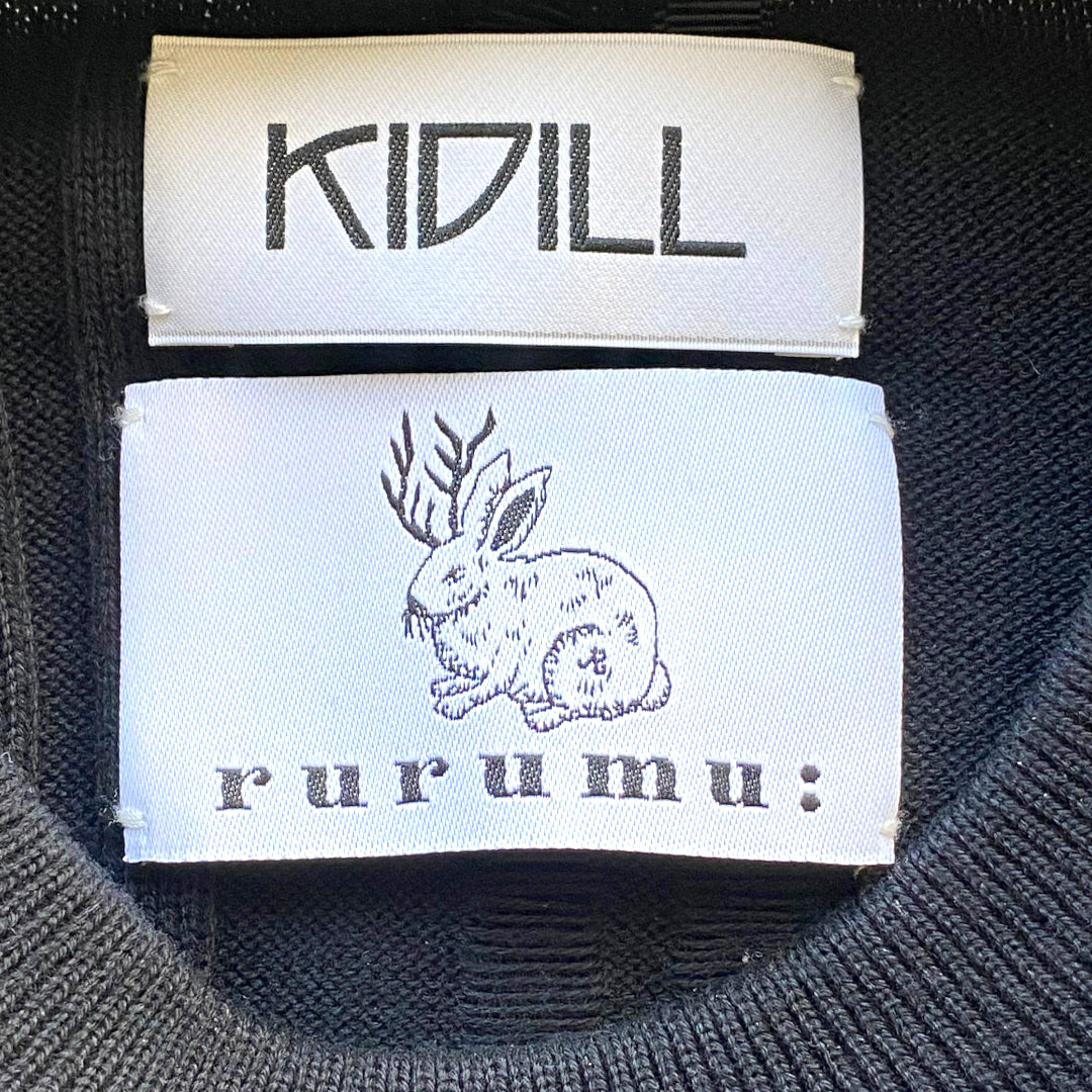 KIDILL 21SS Drawcord Knit Sweater Black Free Size