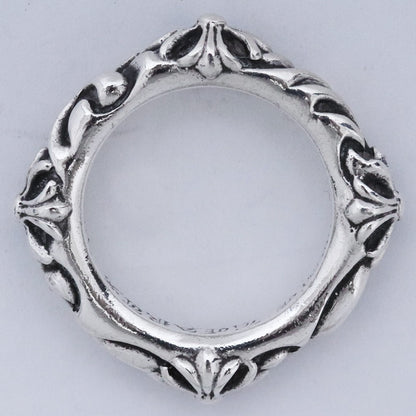 CHROME HEARTS SBT Band Ring Silver Size JP 12