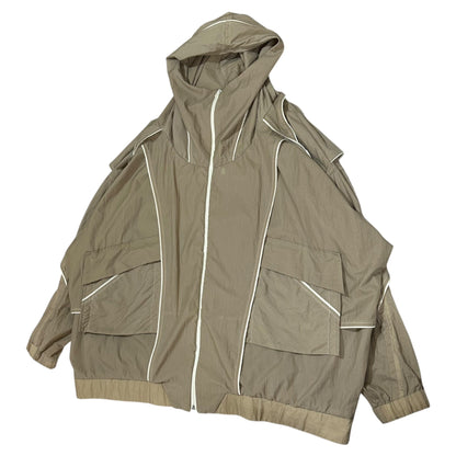 BALMUNG Layered High Neck Big Hoodie Icon Ivory Size FREE