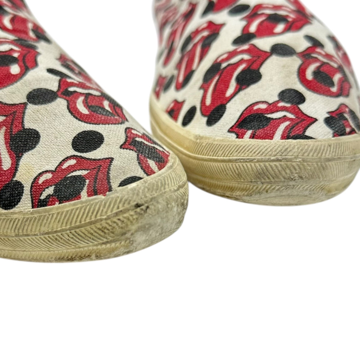 COMME des GARCONS HOMME PLUS 06SS Ivory Red Sneakers Size 27.0cm