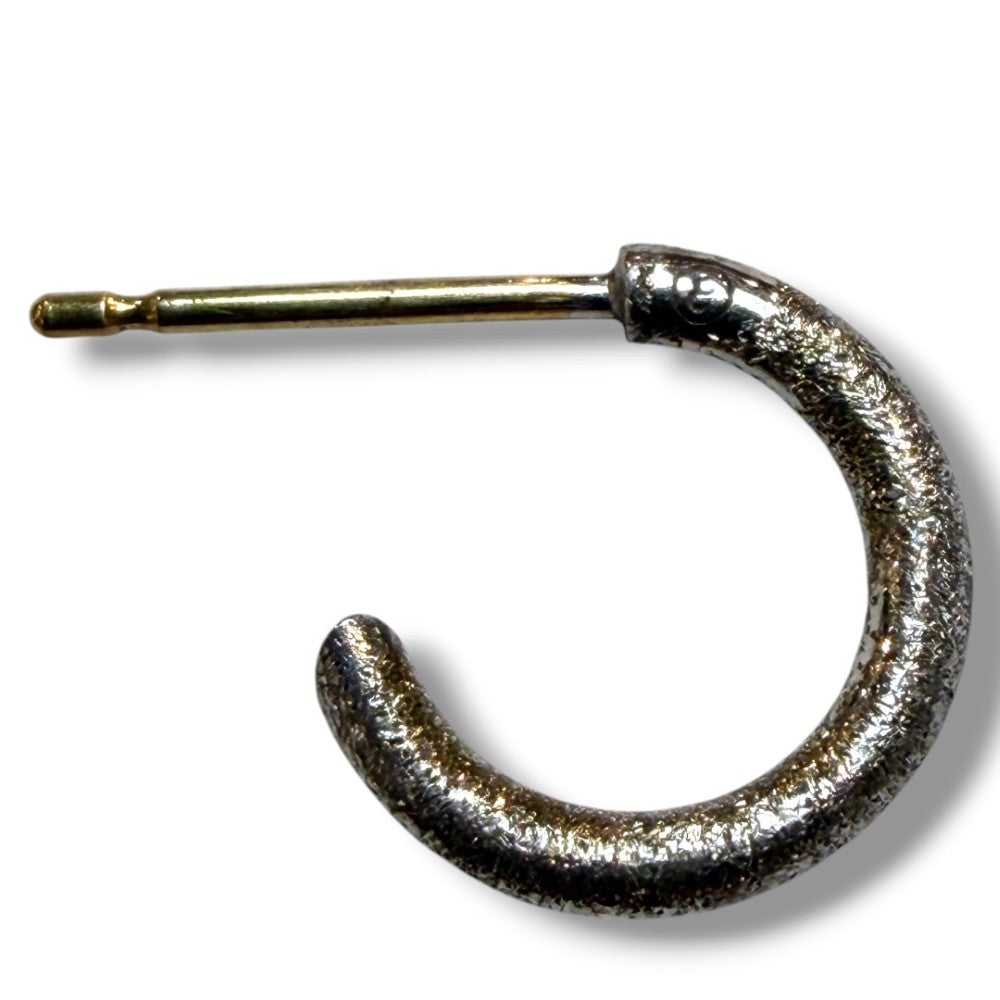 CAREERING PLACEBO CRYSTALLIZED Silver Hoop Earring Size 101