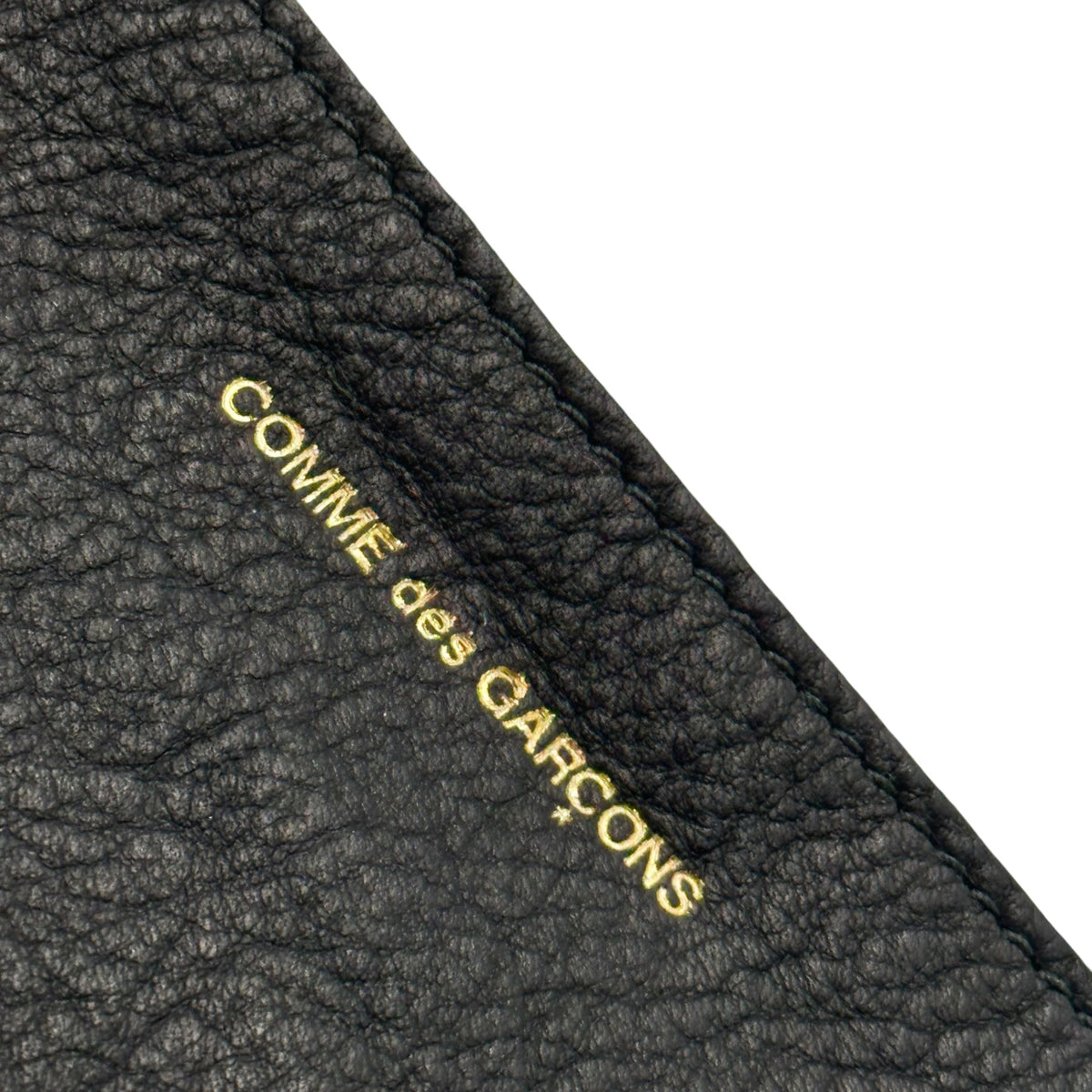 COMME des GARCONS Washed Leather Zip Wallet Black Size FREE