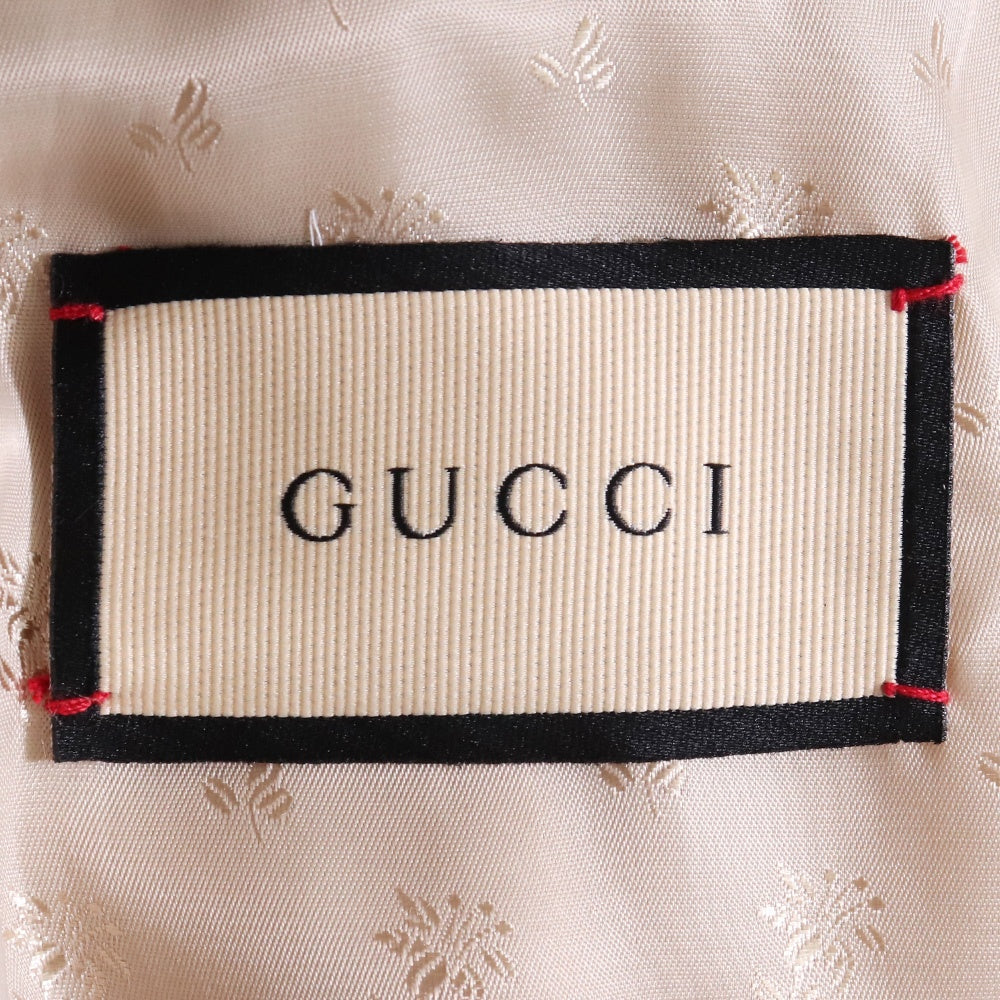 GUCCI Eco Washed Organic Denim Bomber Jacket Blue Size 48