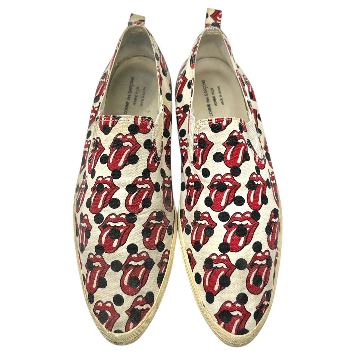 COMME des GARCONS HOMME PLUS 06SS Ivory Red Sneakers Size 27.0cm