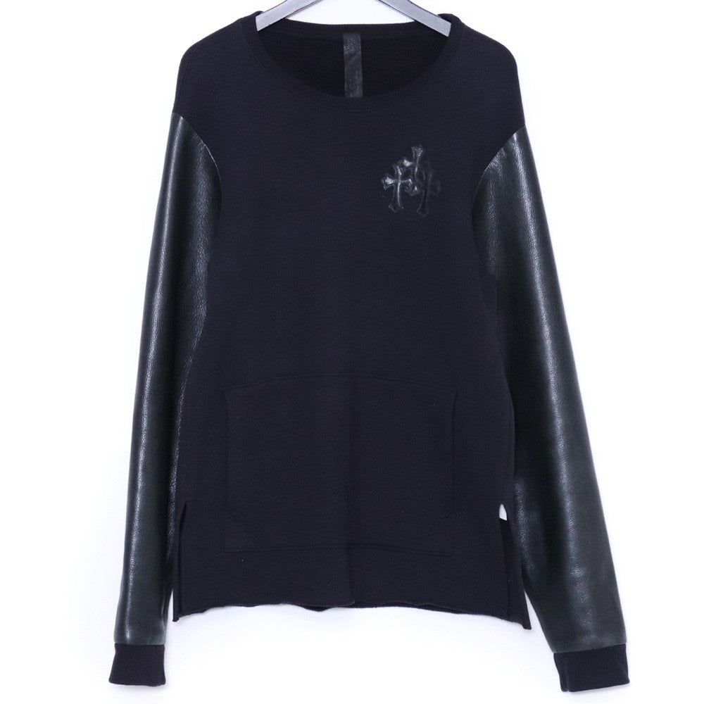 CHROME HEARTS Y NOT Cemetery Cross Sweatshirt Black Size L