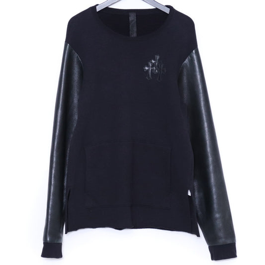 CHROME HEARTS Y NOT Cemetery Cross Sweatshirt Black Size L