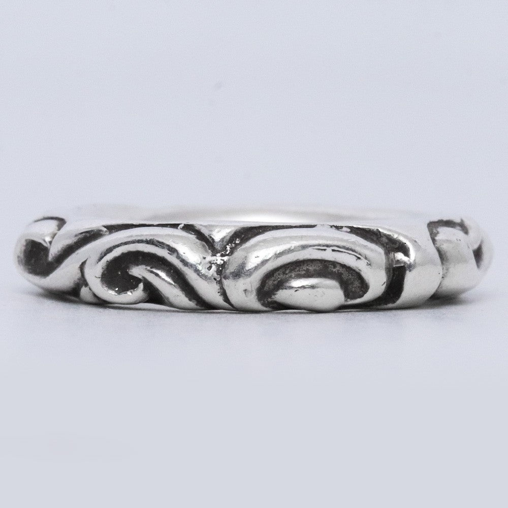 CHROME HEARTS SCRL Band Ring Silver Size JP 14