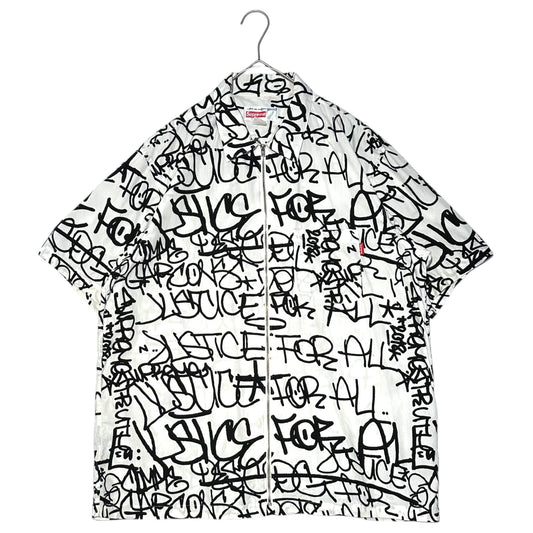 Supreme x CDG SHIRT 18AW Graphic Shirt White/Black Size L