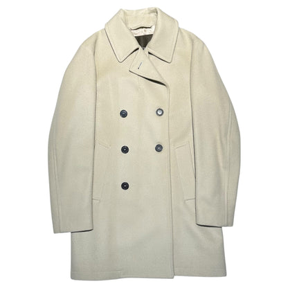 MACKINTOSH Melton Double Half Coat Ivory Size 38