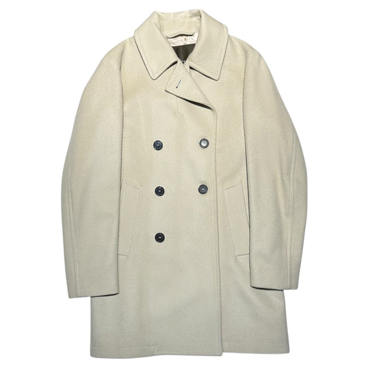 MACKINTOSH Melton Double Half Coat Ivory Size 38