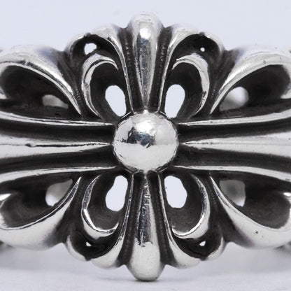 CHROME HEARTS Double Floral Cross Ring Silver Size ONE SIZE