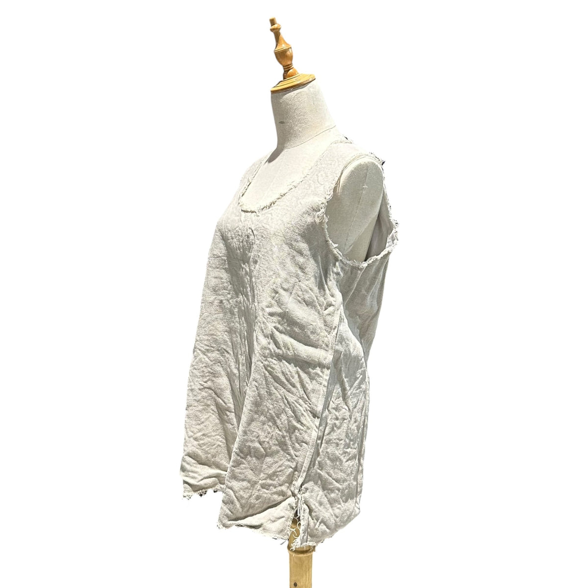 COMME des GARCONS 26SS Side-Zip Linen Vest Beige Size S