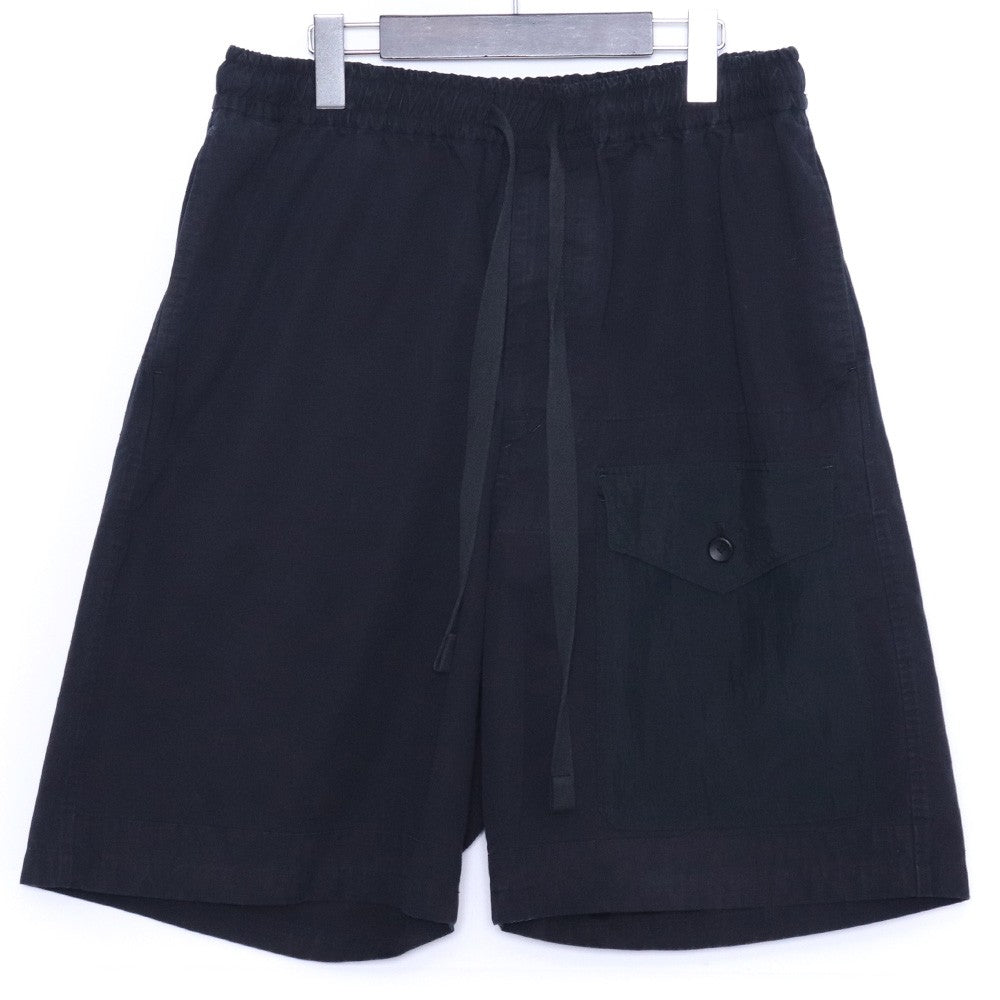 SUS-SOUS 25SS Black Cargo Organic Cotton Silk Shorts Size 9
