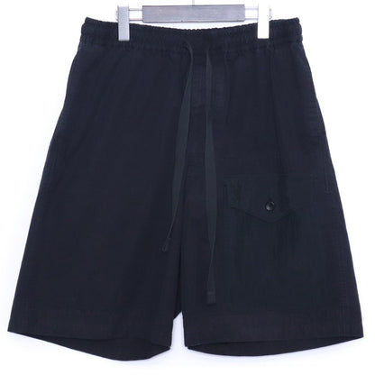 SUS-SOUS 25SS Black Cargo Organic Cotton Silk Shorts Size 9