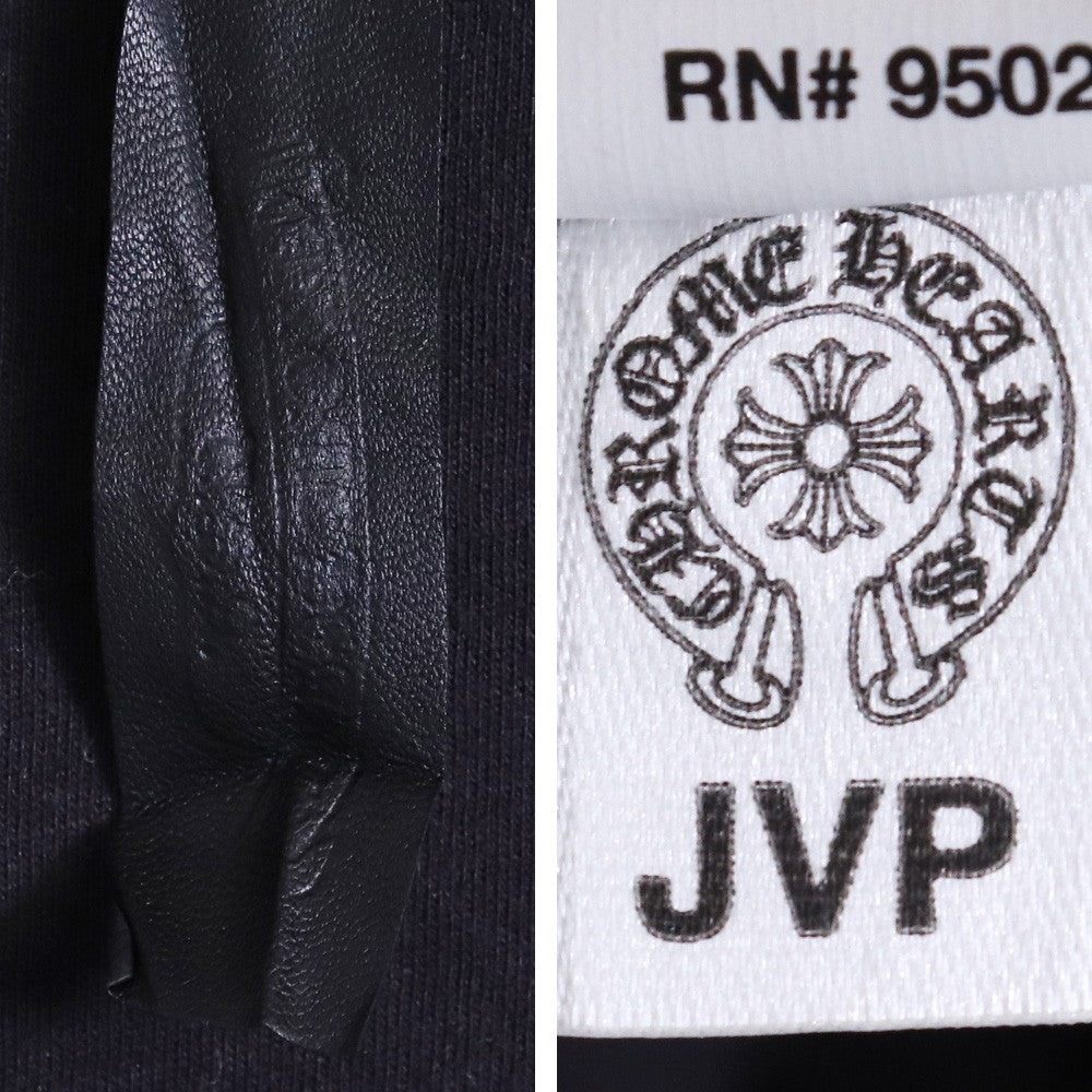 CHROME HEARTS Quilted Hooded Zip-Up Vest Black Size M