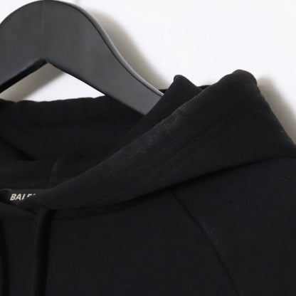 Balenciaga BB Logo Black Pullover Hoodie Size M