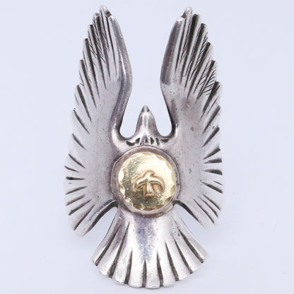 Goro's K18 Eagle Ring Silver Gold Size US 8.5