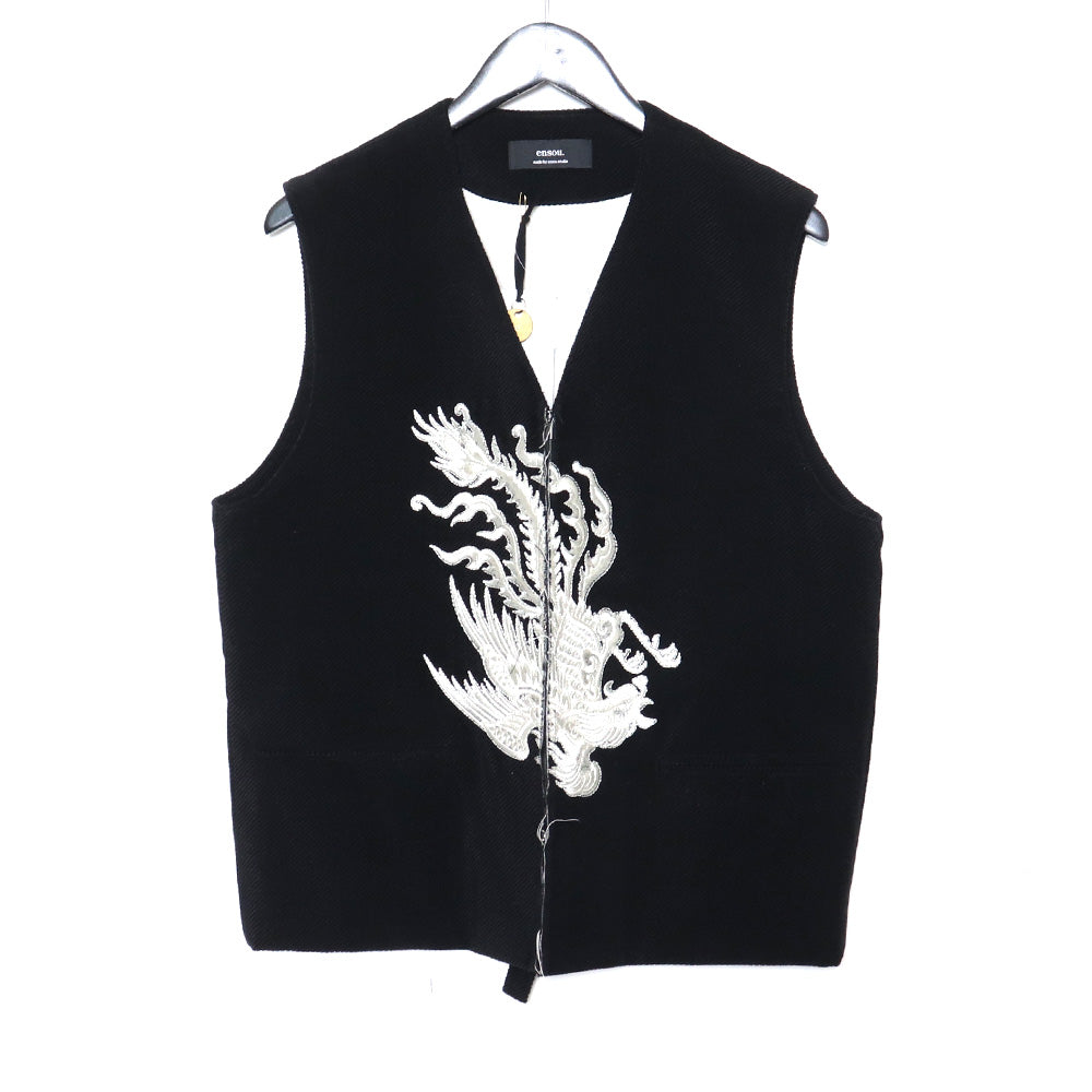 ENSOU. Phoenix Vest Black Size M