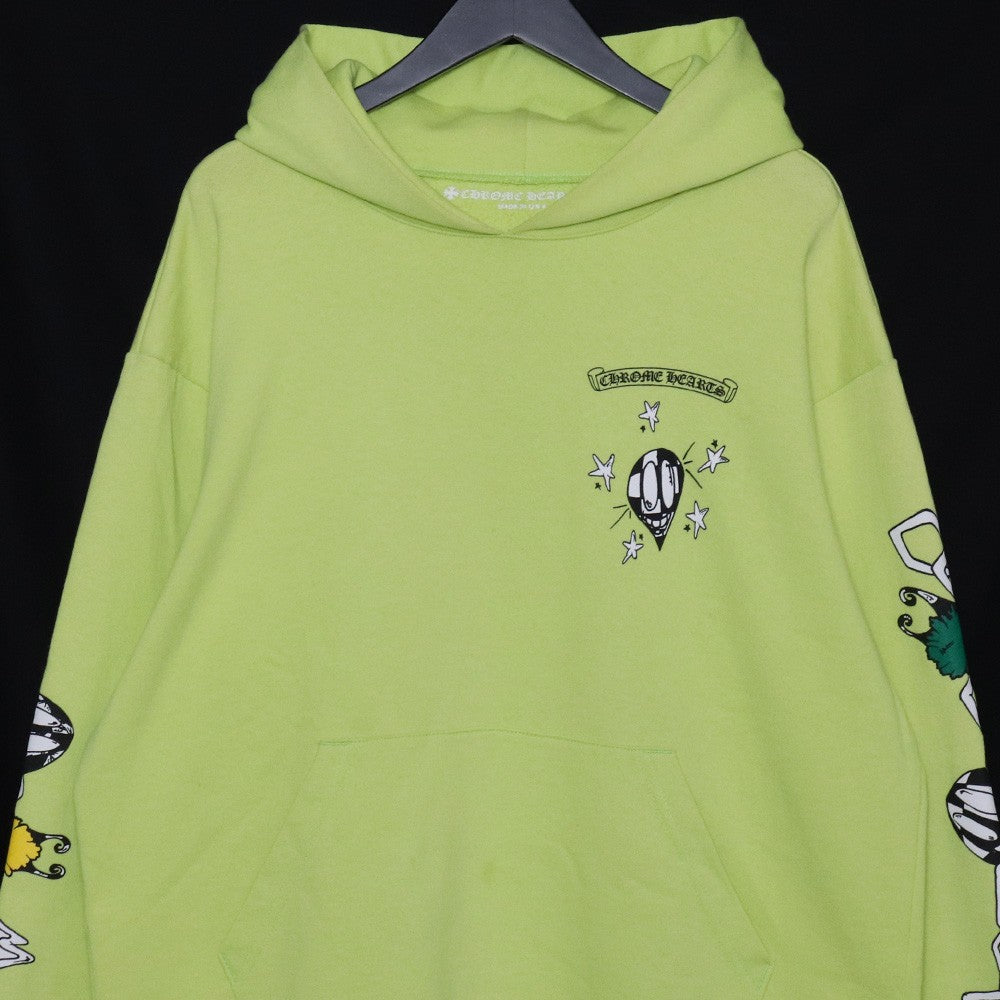 CHROME HEARTS x Matty Boy 22AW Chain Game Lime Green Hoodie Size XL