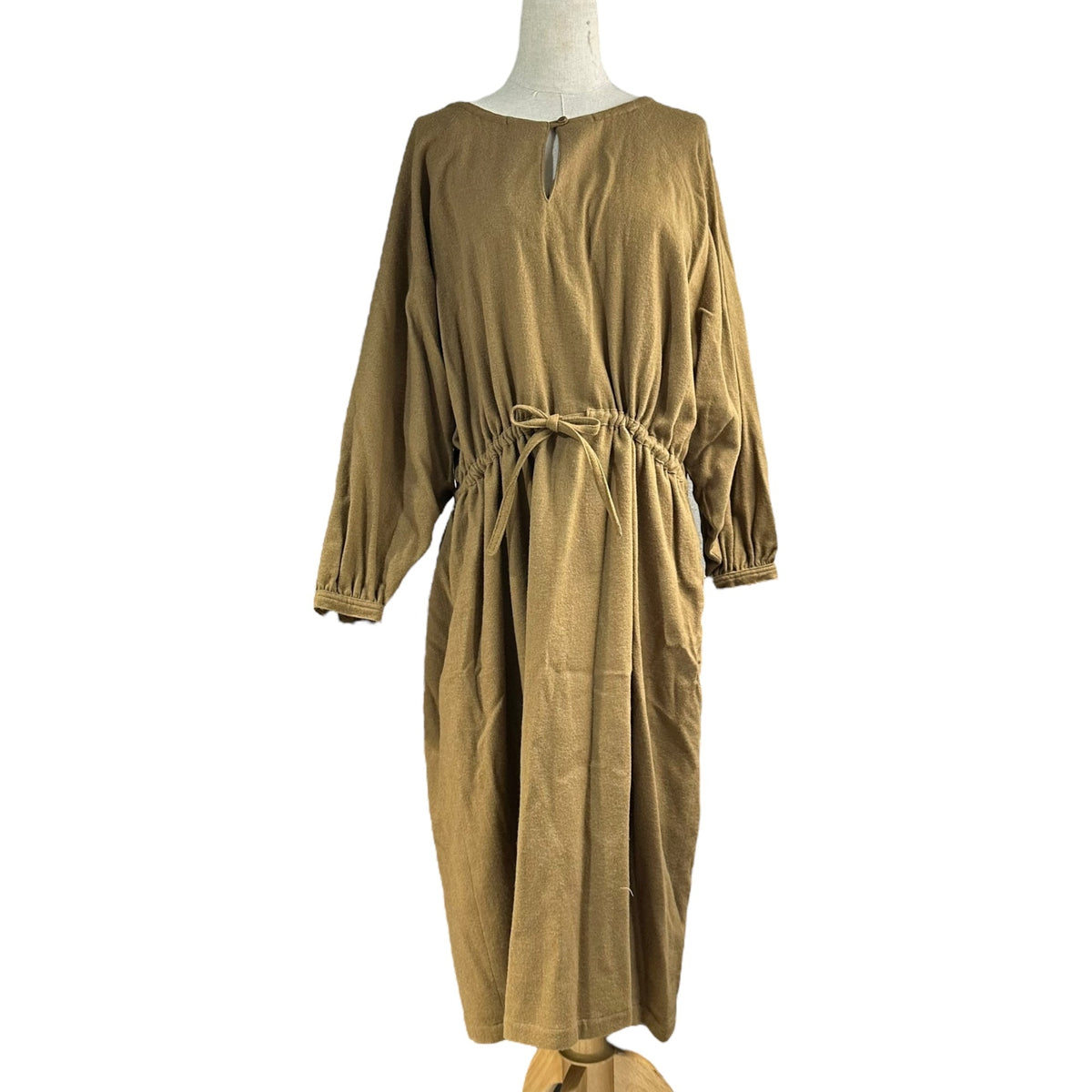 Y's 70s Vintage Wool Raglan Sleeve Smock Dress Size JP 9