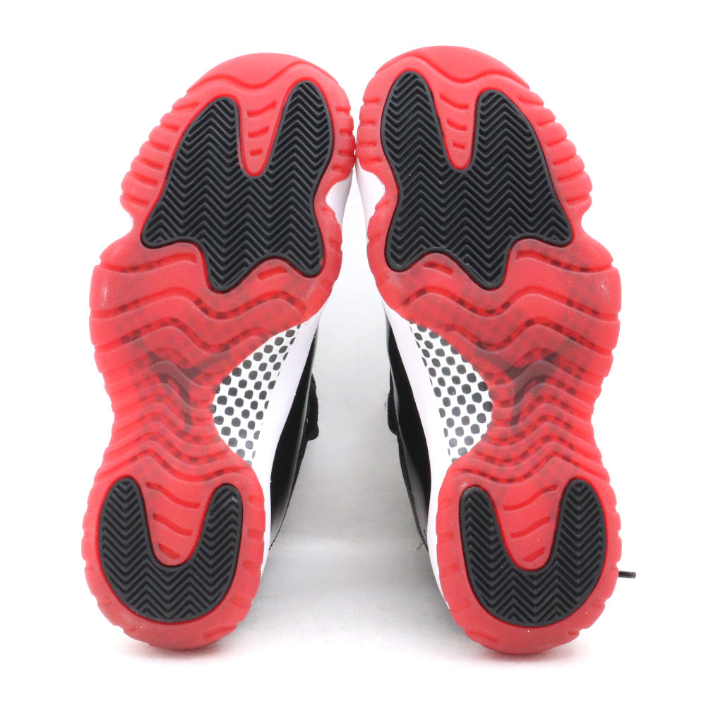 Nike AIR JORDAN 11 RETRO BRED Black Sneakers Size 27cm