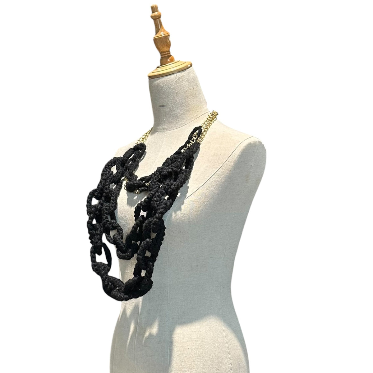 tricot COMME des GARCONS Triple-Strand Knit Necklace B&G