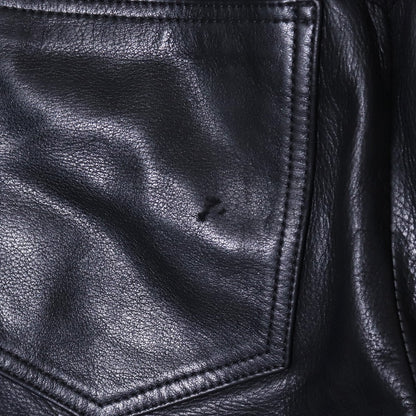 CHROME HEARTS Fleur Knee Lace-Up Leather Pants Size 24R1