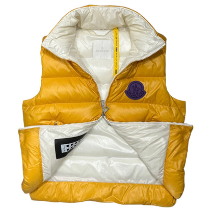 MONCLER 21SS PARK GILET Logo Down Vest Yellow Size 3