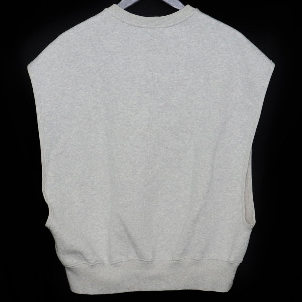 RICKOWENS DRKSHDW SL Tatlin Sleeveless Milk Melange Vest Size M