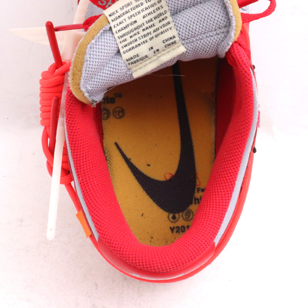 NIKE x OFF-WHITE 19AW Dunk Low LTHR Sneakers Red Size 26.5cm