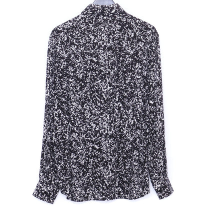 CELINE 19AW Splatter Print Viscose Shirt Black Size 42