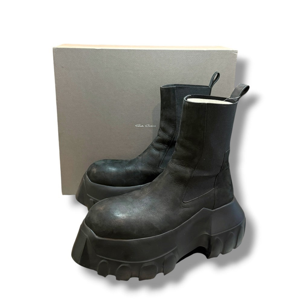 RICK OWENS Beatle Mega Tractor Boots Black Size EU 43