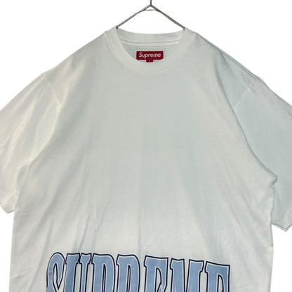 SUPREME 25AW Cracked Stretch Logo Print T-Shirt White Size S