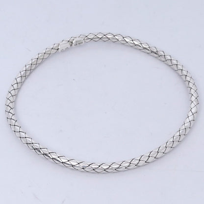 BOTTEGA VENET Intrecciato Bracelet Silver Size S