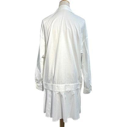 Y's Oversized Open Collar Shirt Dress White Size 1