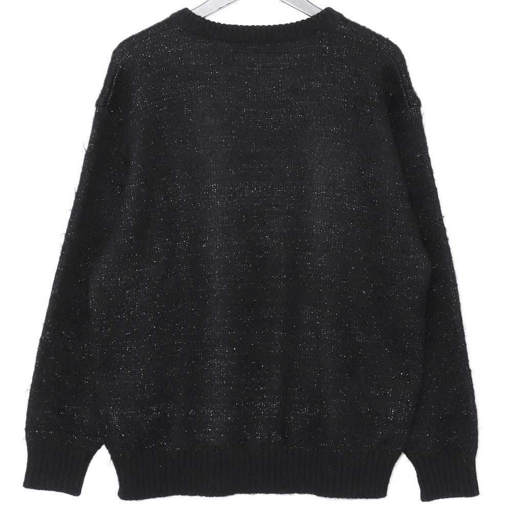 WACKO MARIA Glitter Mohair Knit Sweater Black Size S