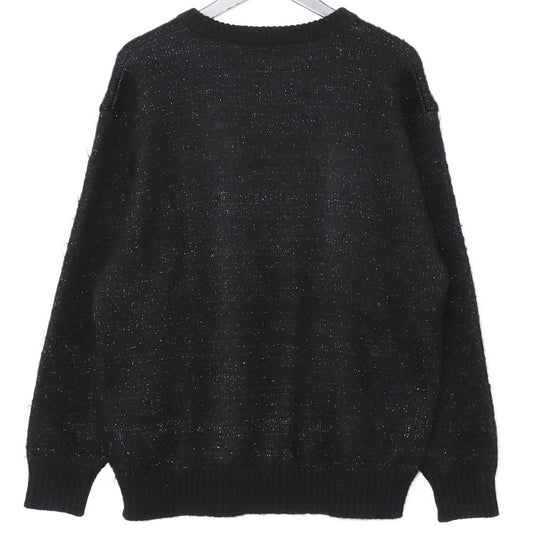 WACKO MARIA Glitter Mohair Knit Sweater Black Size S