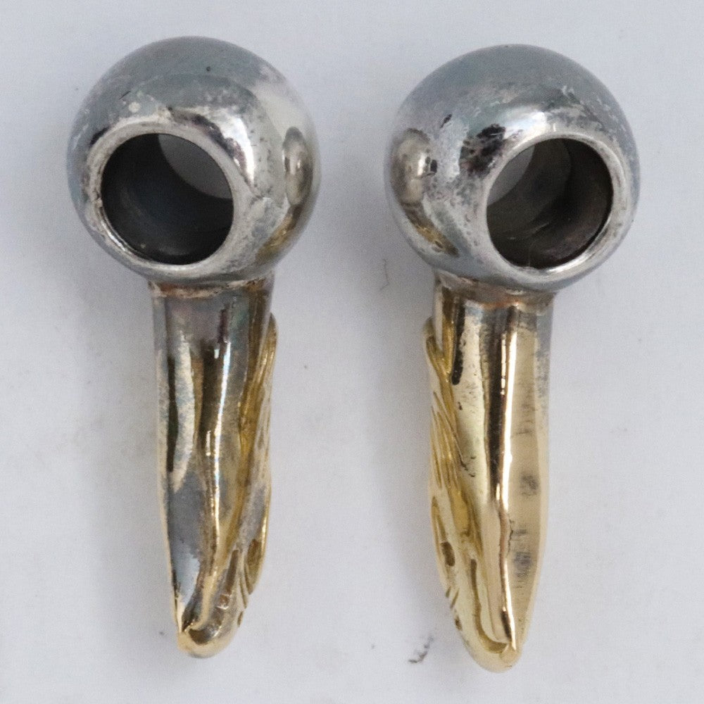 TARO WASHIMI Eagle Head Gold Silver Beads 2PC Size F