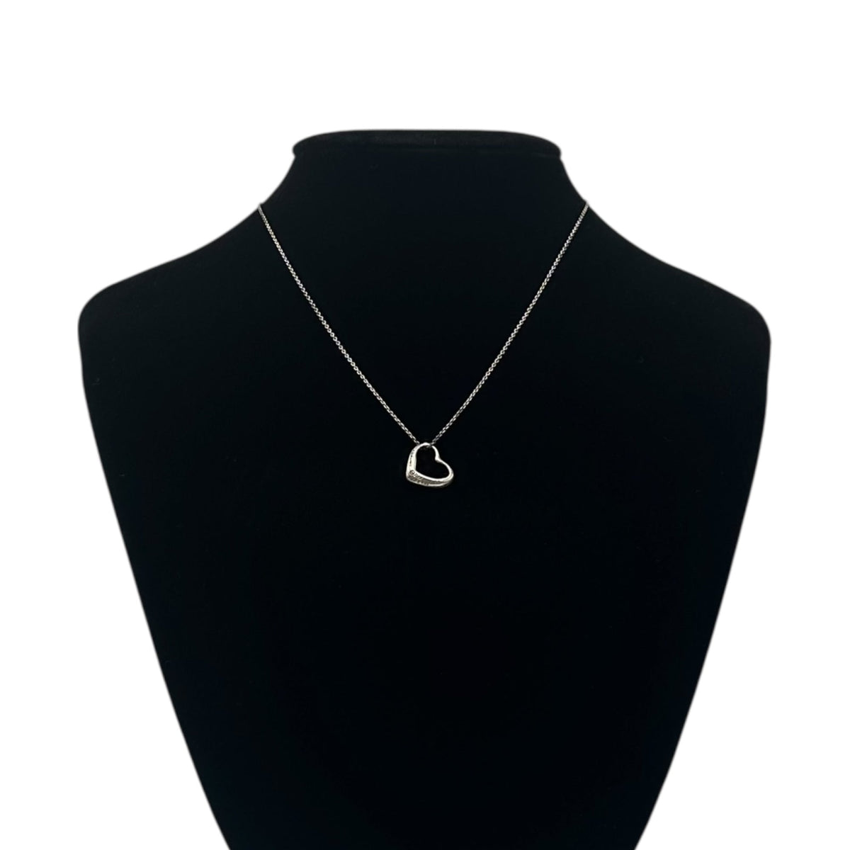 TIFFANY & CO. Elsa Peretti Open Heart Necklace Silver 925