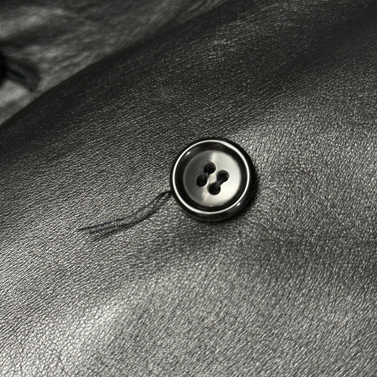 Y's bis 80s Lamb Leather Double-Breasted Coat Size FREE