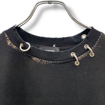 WE11DONE 25SS Piercing Detail T-Shirt Black Size S
