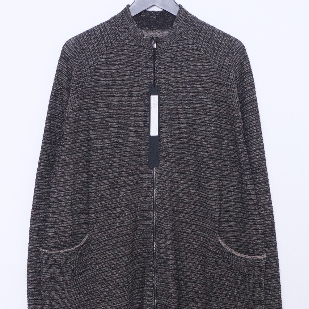 Devoa 24SS High Twist Cotton Stripe Zip Knit Coat Size 3